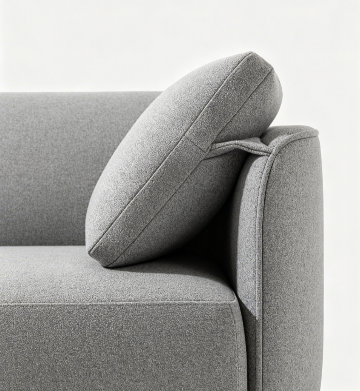Nademsgskdhdkdj-Ohrensessel eleganter Armsessel Polsterstuhl mit klappbare Rückenlehne Lehnsessel bis 136 kg belastbar Sessel fürs Wohnzimmer/Schlafzimmer Grau