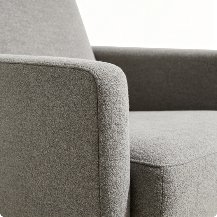 Nademsgskdhdkdj-Ohrensessel eleganter Armsessel Polsterstuhl mit klappbare Rückenlehne Lehnsessel bis 136 kg belastbar Sessel fürs Wohnzimmer/Schlafzimmer Grau