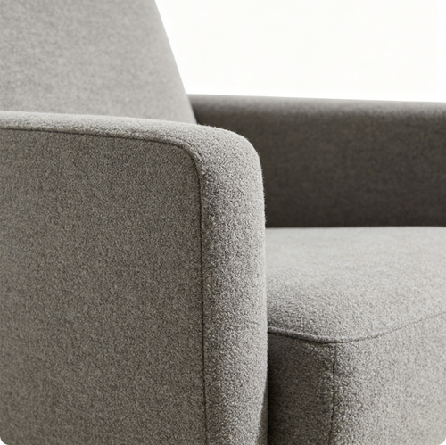Nademsgskdhdkdj-Ohrensessel eleganter Armsessel Polsterstuhl mit klappbare Rückenlehne Lehnsessel bis 136 kg belastbar Sessel fürs Wohnzimmer/Schlafzimmer Grau